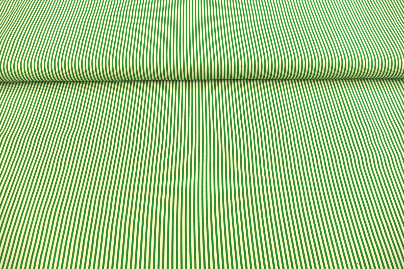 Baumwollpopeline Streifen grün
