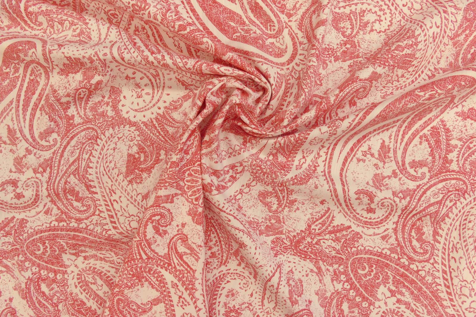 Jeansstretch Paisley rot