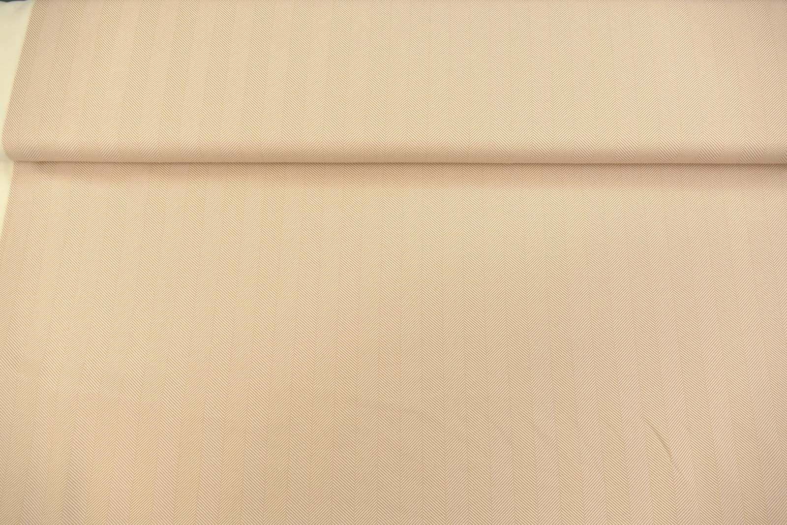 Frenchterry Fischgrät cognag creme 643