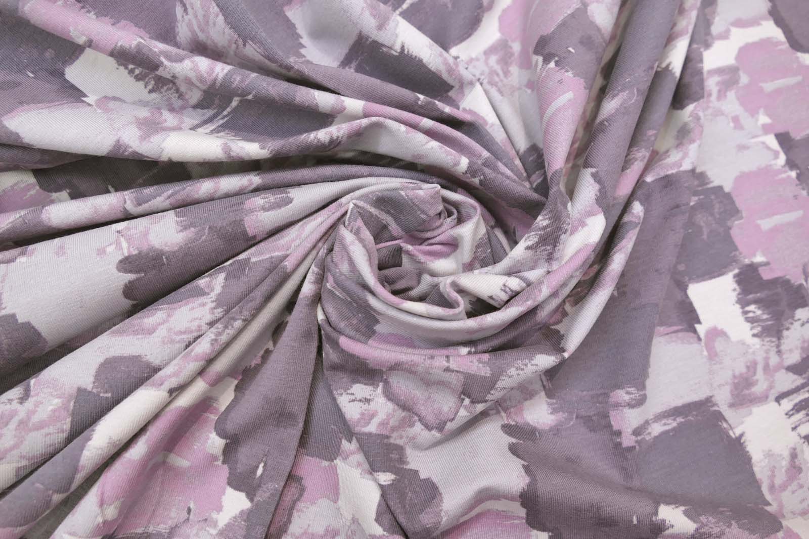 Baumwoll Jersey lila abstrakt