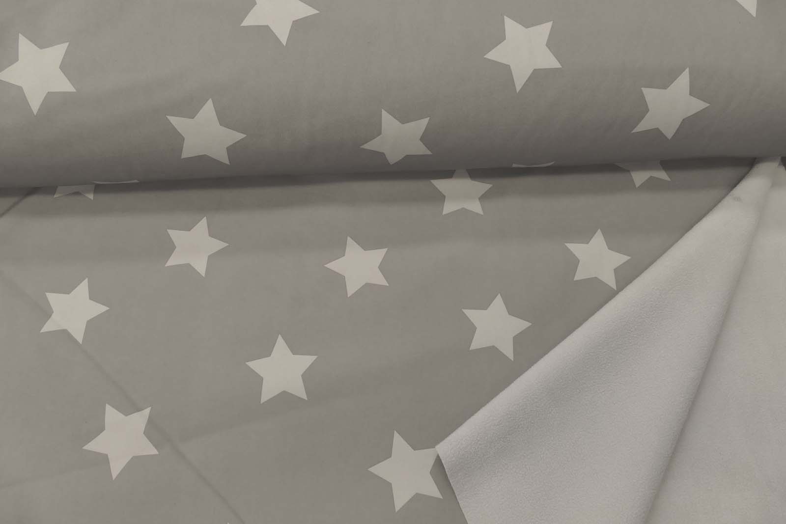 Softshell grau  mit hellgrauen Sternen 631