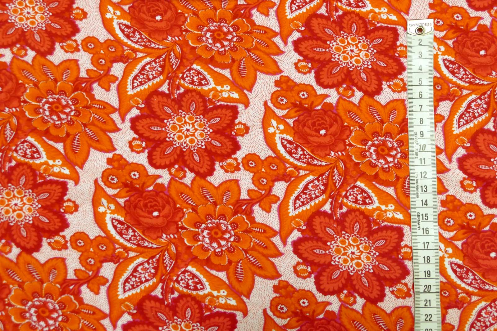 Baumwoll Jersey  paisley rotorange 636